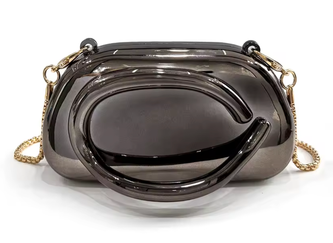 Metalic purses with chain